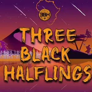 Logo and name of Three Black Halflings