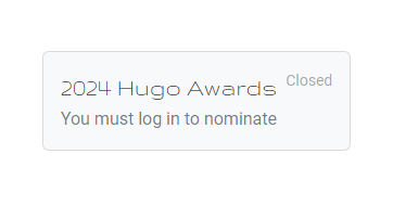 Hugo Awards notice box